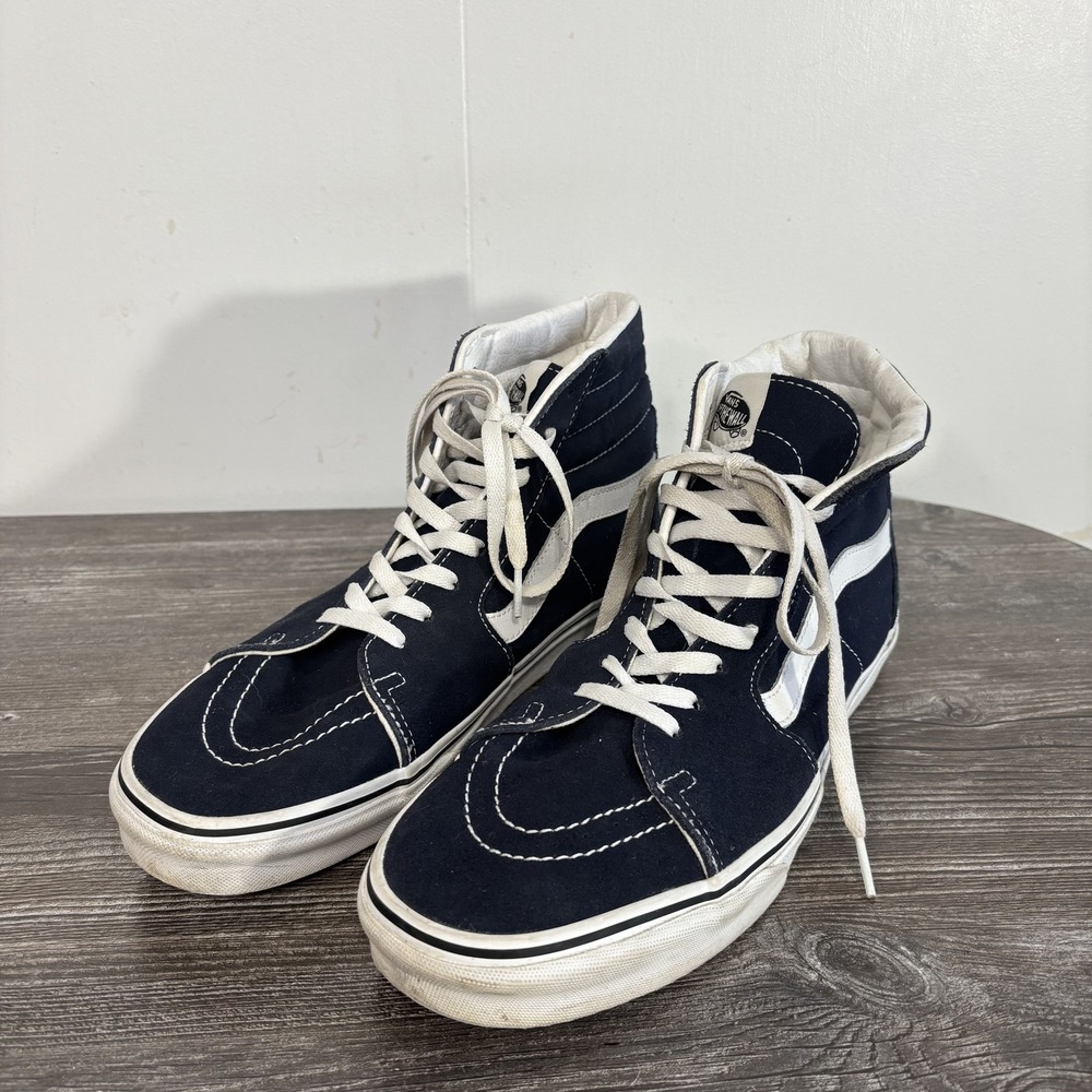 Vans Shoes Mens 11.5 Womens 13 White High Top Skate Sneaker Suede Lace Up